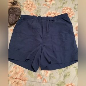 Reel Legends shorts navy blue pockets quick dri 40W good shape elastic w…